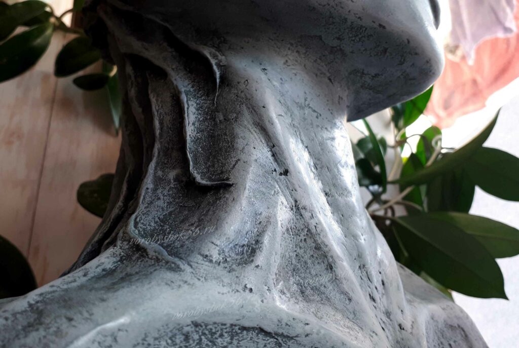 бюст Елены Обаятельная прекрасная скульптура серо-зеленый голова украшение интерьера большая голова