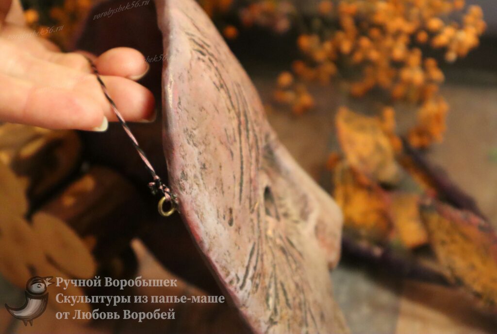интерьерная маска Савва старец папе-маше переклей бумажная глина творческая мастерская ручной воробышек ручная работа