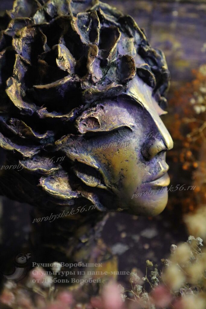 Девушка женский образ Чарующая Алисия Алиса фиолетовый золотой  женское лицо Любовь Воробей Оренбург Ручной Воробышек